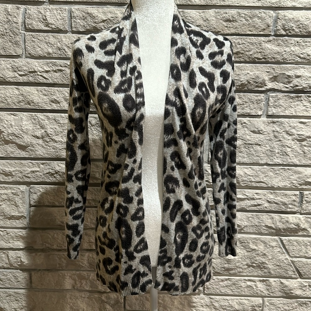 Leopard print cardigan